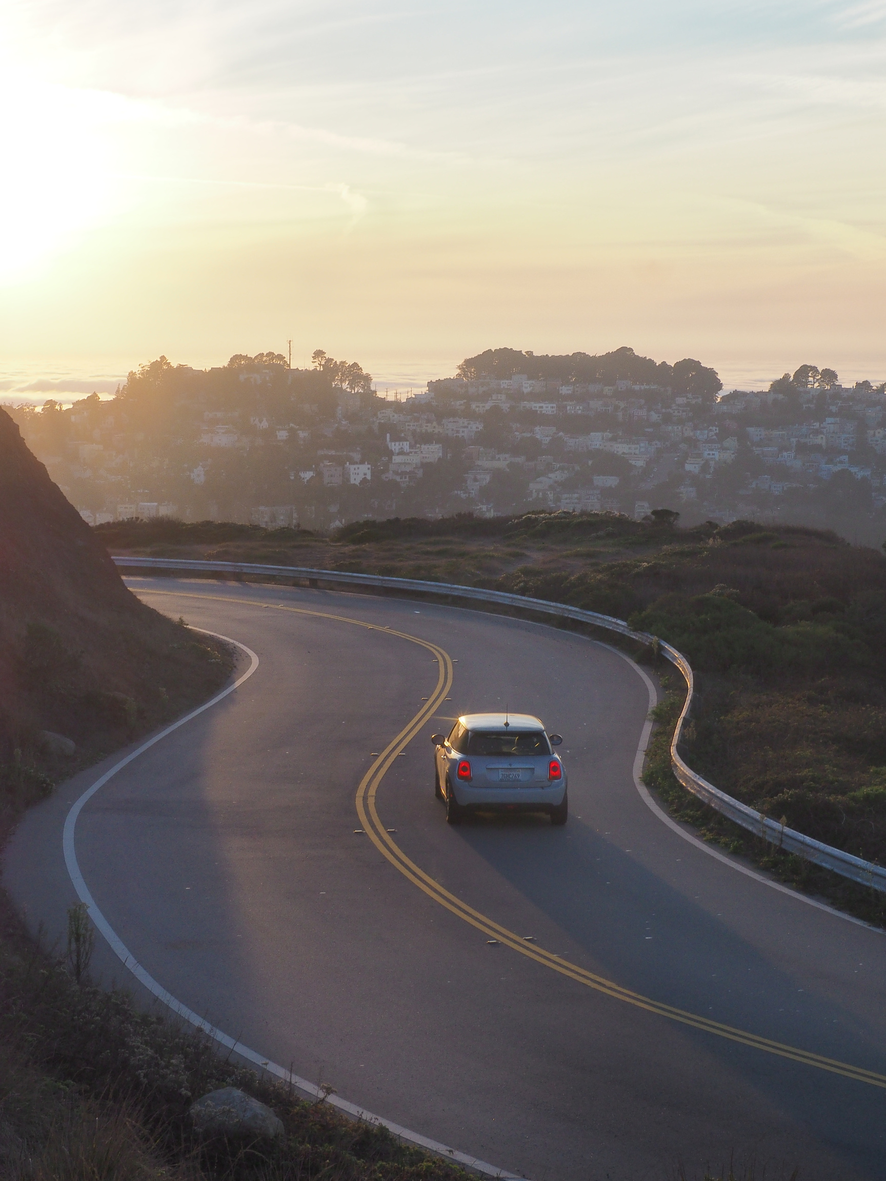 A Moving Car on the Road